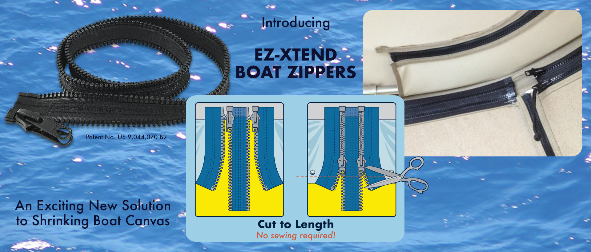 EZ-Xtend Lenzip #8 Separating Zipper - Includes 2 Stops (White, 96) 