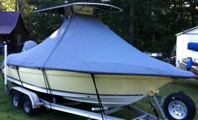 1910 cover with t-top semi custom 5 year warranty - Action Craft Boat Parts